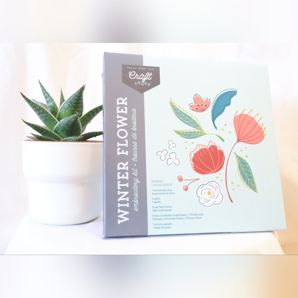 BNIB Winter Flower Embroidery Kit